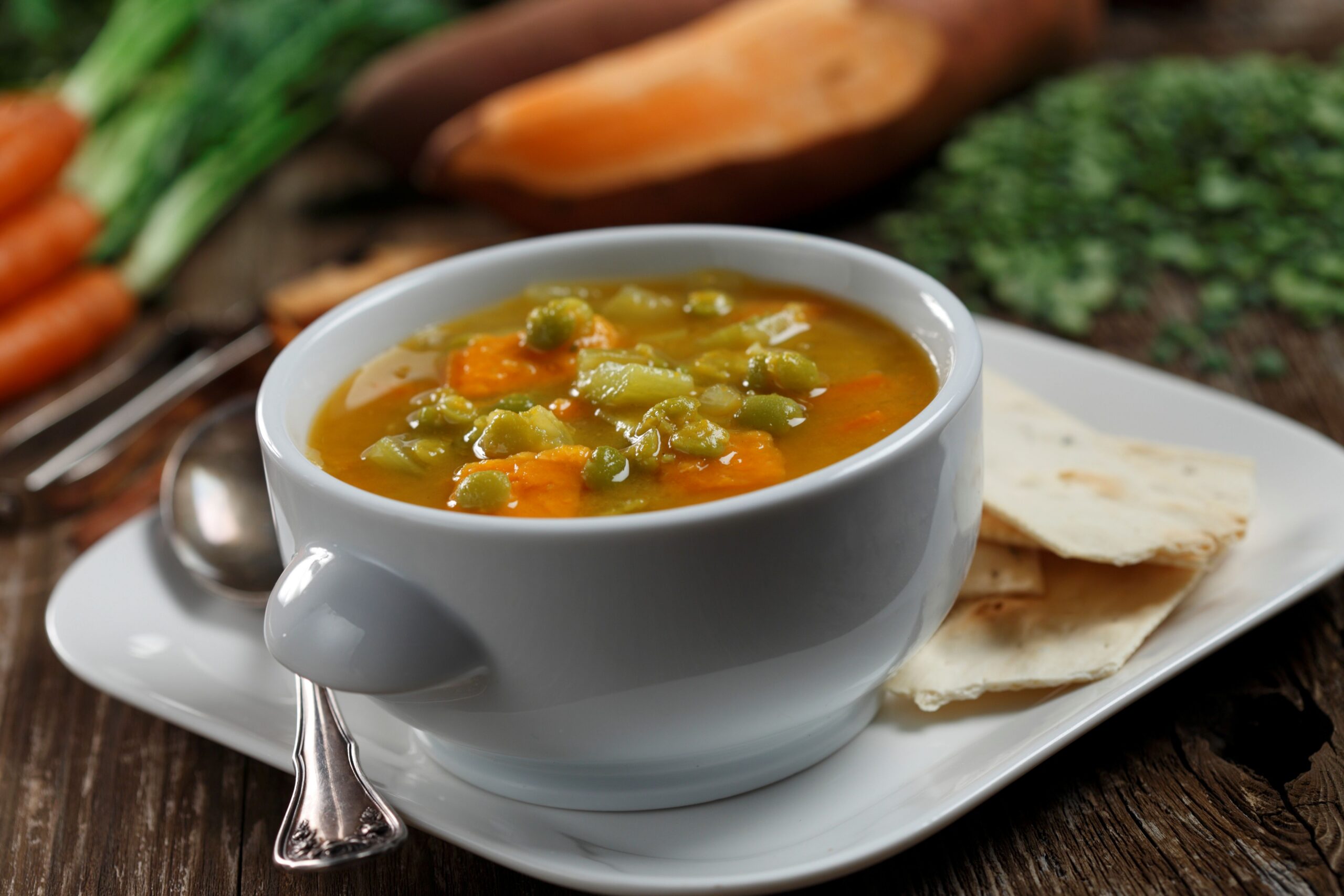 Slow Cooker Split Pea & Sweet Potato Soup